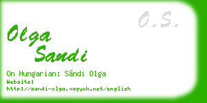 olga sandi business card